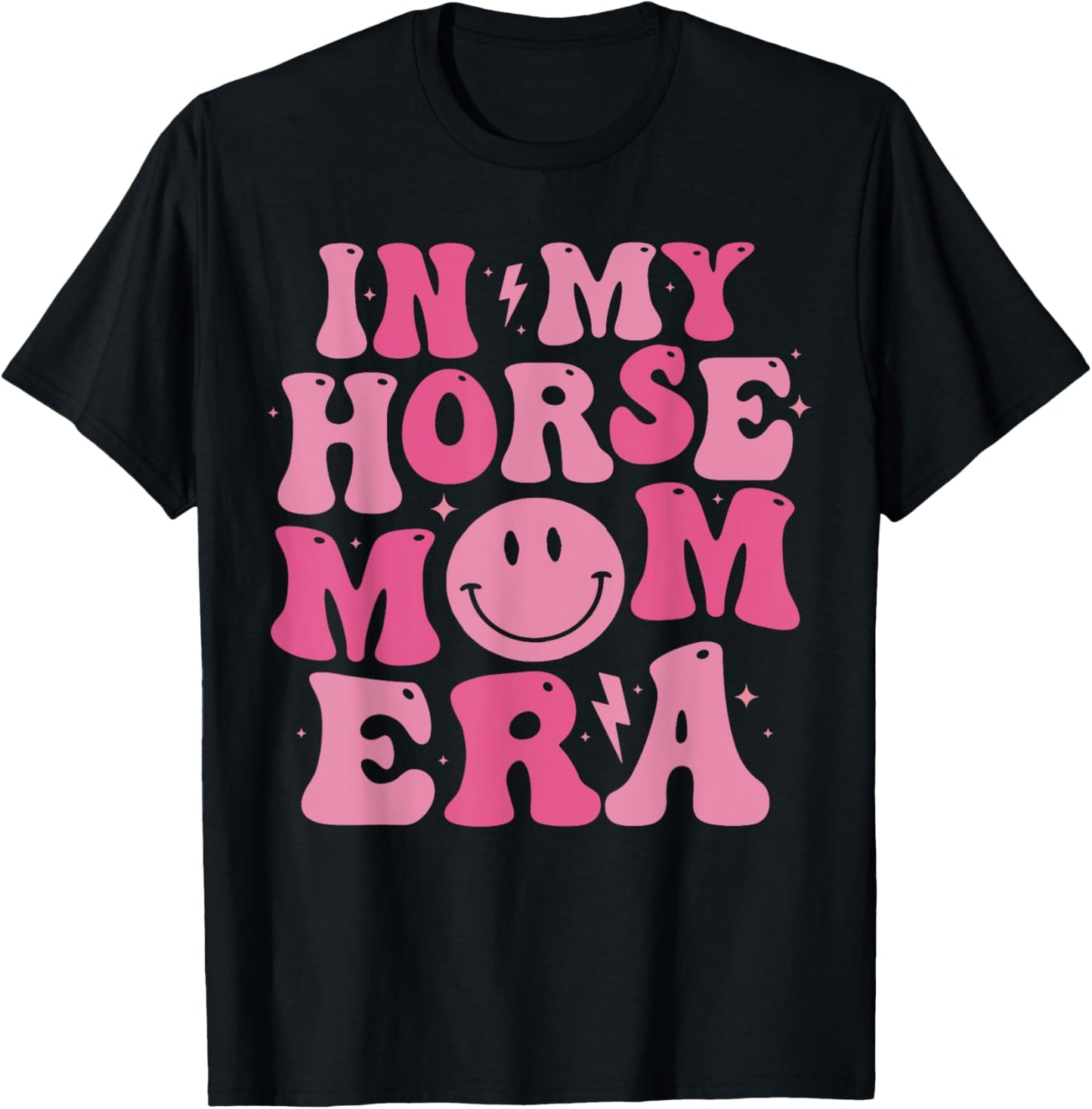 In my horse mom era horse show mom horse riding equestrian T-Shirt - T-Shirt | Black