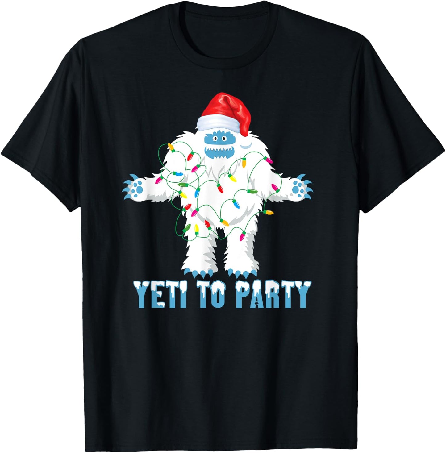 Christmas Yeti To Party shirt Cute Yeti for Christmas T-Shirt - T-Shirt | Black