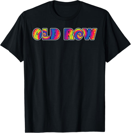 Retro Old Tie Dye Row Vintage Old Row Tie Dye Color Lover T-Shirt - T-Shirt | Black