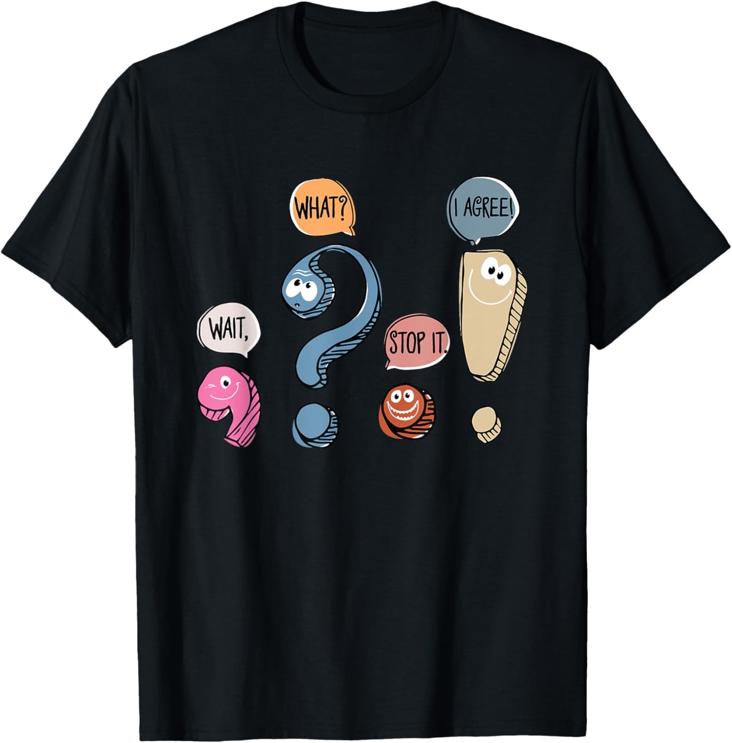 Funny Grammar Teacher Punctuation Gift English Teacher Men Women T-Shirt - T-Shirt | Black