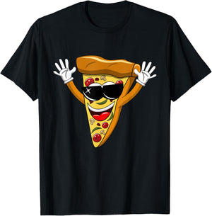 Funny Dancing Dab Pizza T-Shirt - T-Shirt | Black