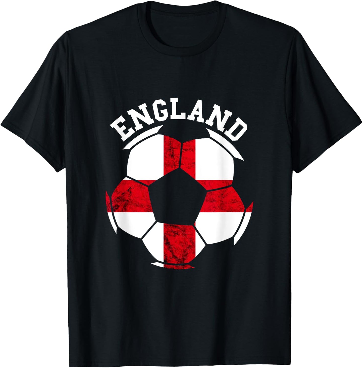 England Soccer Ball English Pride England St George's Cross T-Shirt - T-Shirt | Black