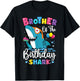 Brother of the Shark Birthday Big Bro Matching Family T-Shirt - T-Shirt | Black