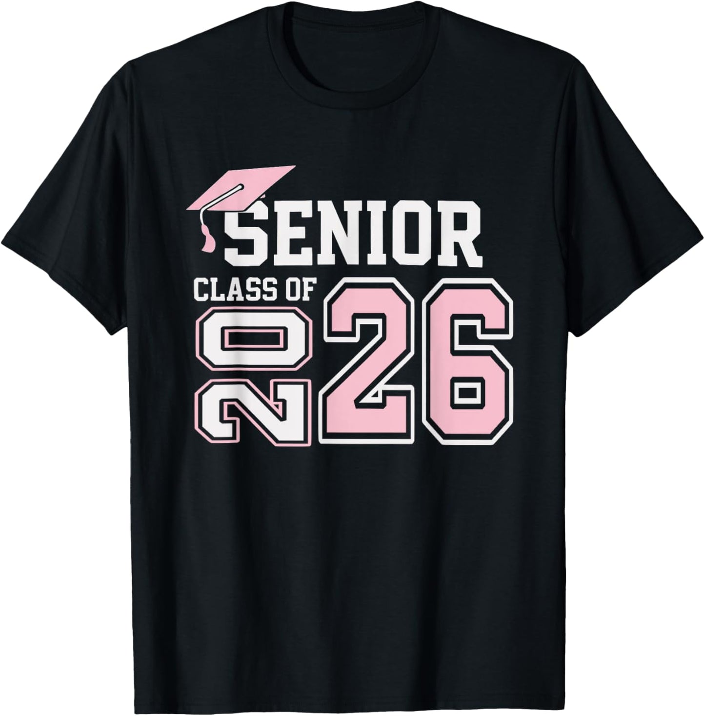Class of 2026 pink senior girls graduation first day seniors T-Shirt - T-Shirt | Black