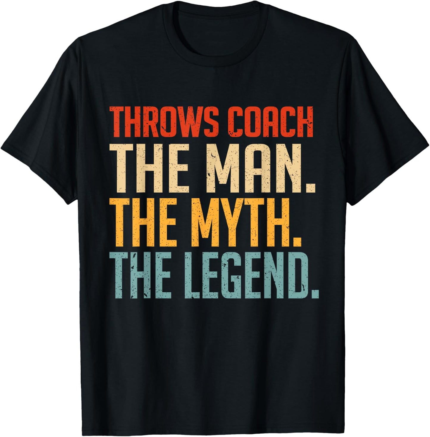 Fun Hilarious Funny Track & Field Throwing Throws Coach T-Shirt - T-Shirt | Black