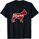 Red Plaid Mama French Bulldog Dog Mom Buffalo Pajama Shirt T-Shirt - T-Shirt | Black
