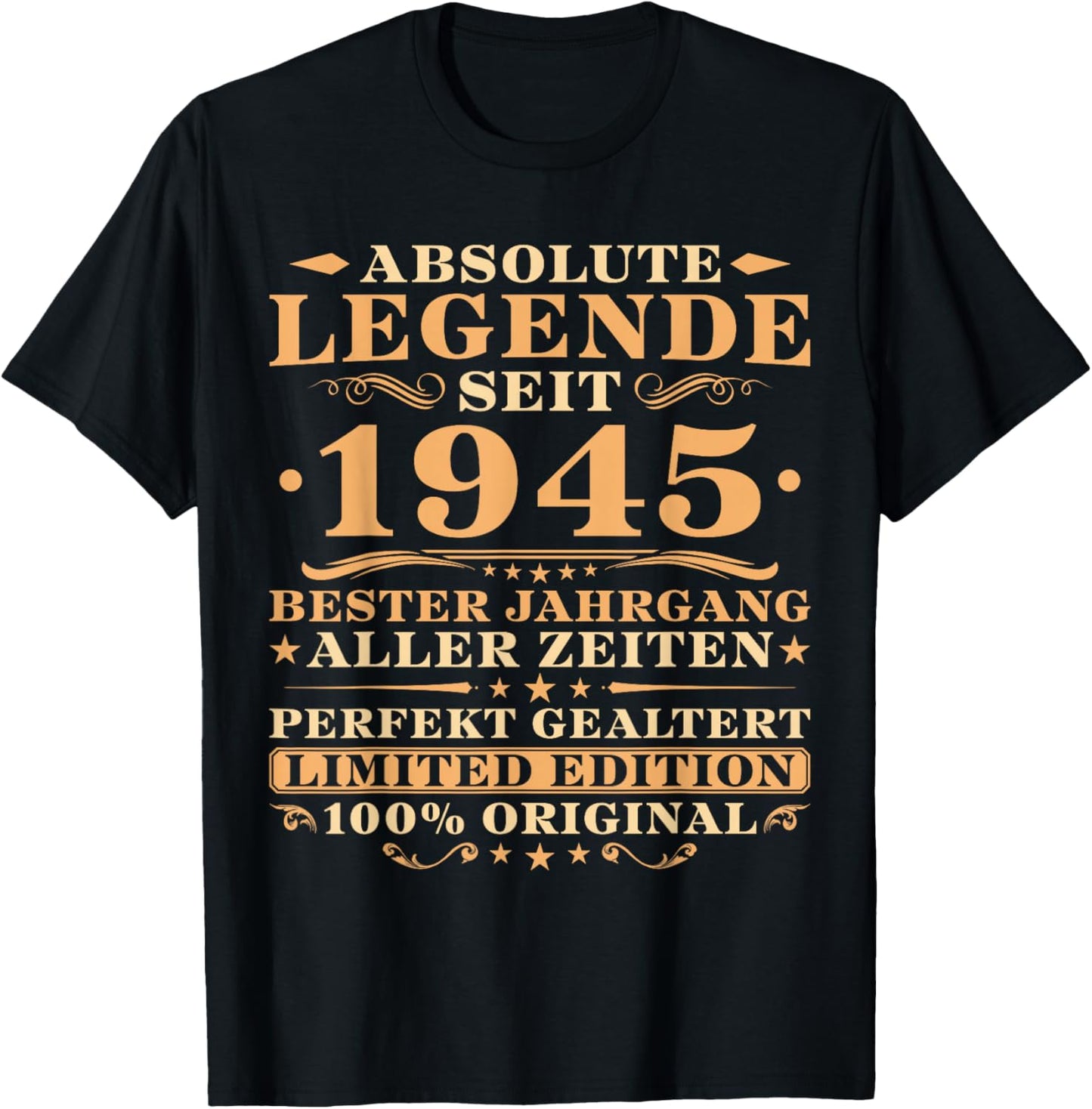 80. Geburtstag Absolute Legende Jahrgang 1945 T-Shirt - T-Shirt | Black