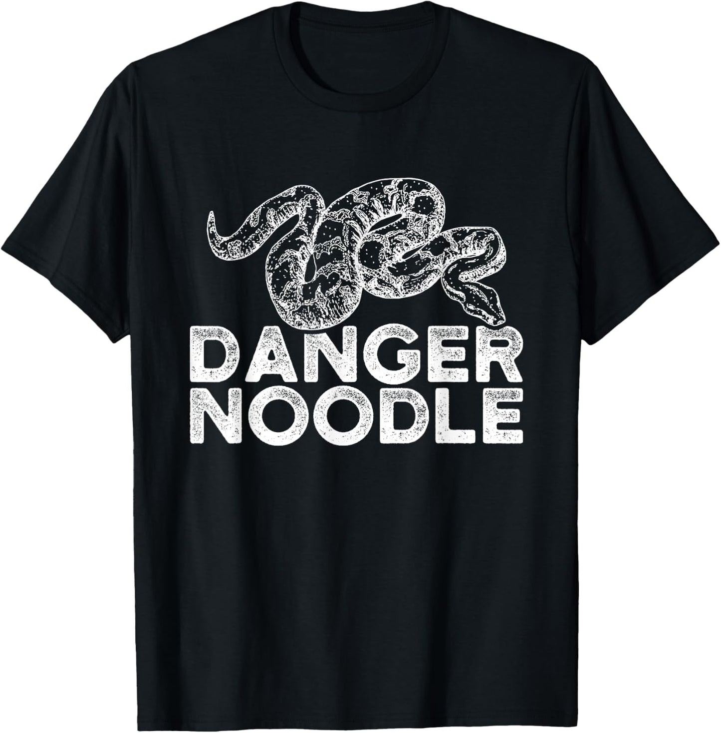 Funny Snake Ball Python Danger Noodle T-Shirt - T-Shirt | Black