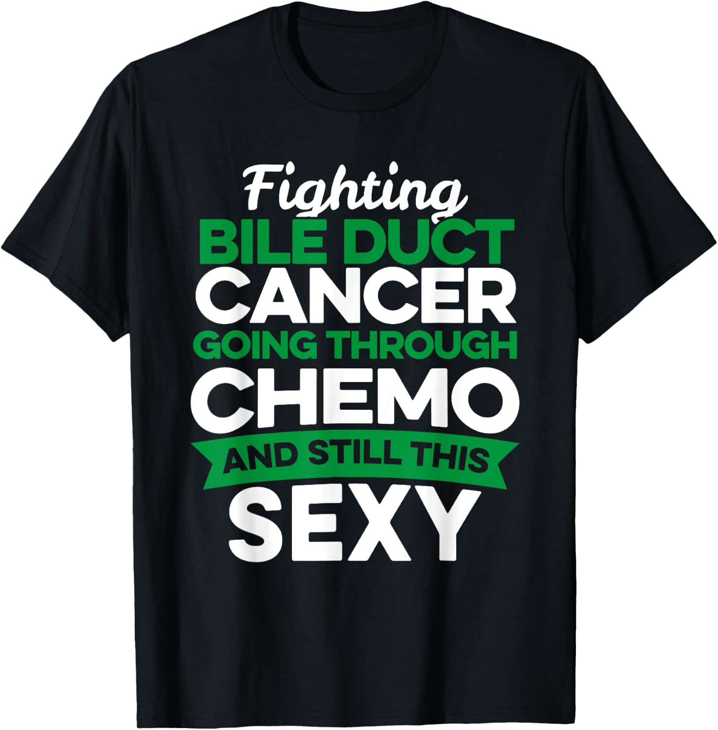 Funny Cancer Fighter Bile Duct Cancer Patient Chemo Therapy T-Shirt - T-Shirt | Black