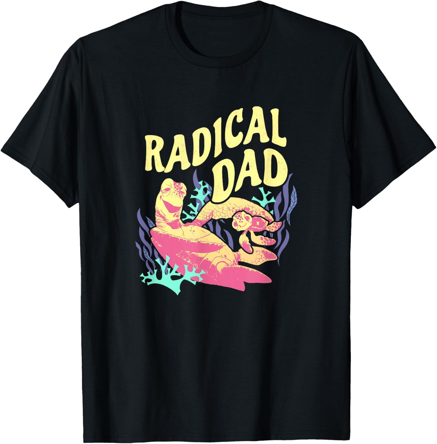 Disney Pixar Finding Nemo Father's Day Crush & Squirt Duo T-Shirt - T-Shirt | Black