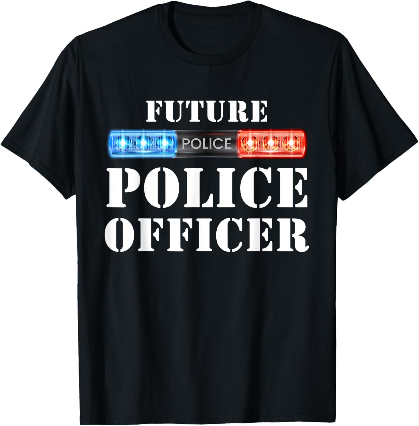 Future Police Officer Gift Patriotic Police Kids Men T-Shirt - T-Shirt | Black