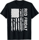 American Flag Red Friday Military Remember Everyone Deployed Women Men T-Shirt - T-Shirt | Black