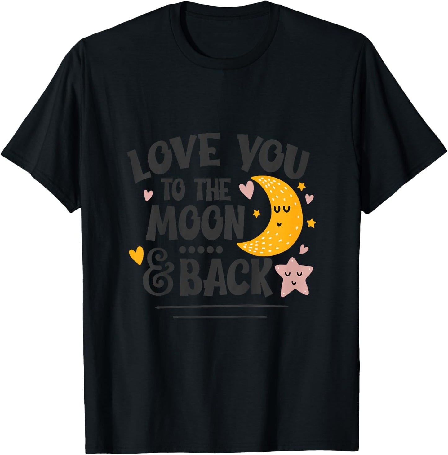 Kids Love You To The Moon & Back Love Song Music Boy Girl Gift T-Shirt - T-Shirt | Black