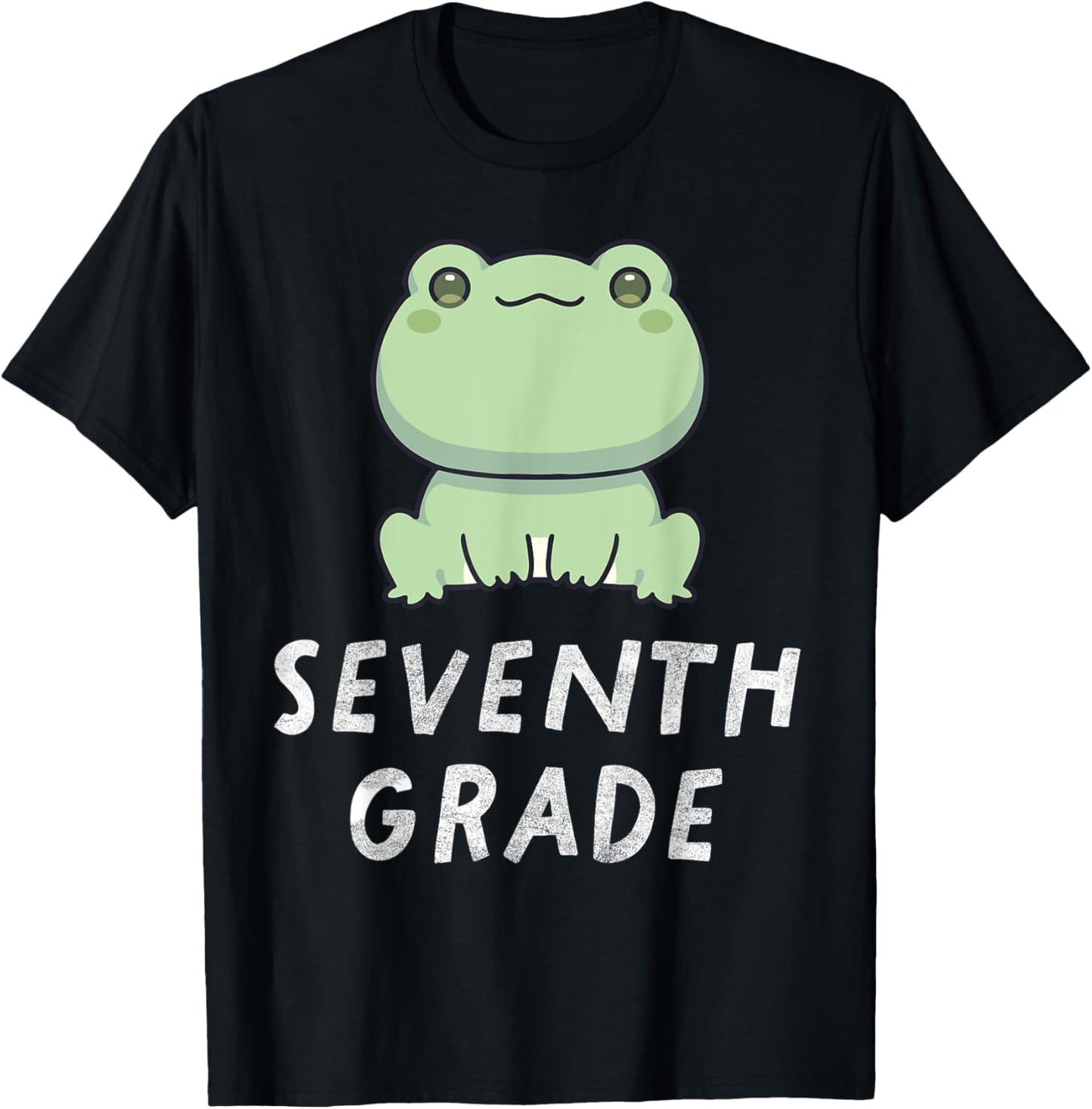 7th Grade Frog Back To School Student Teacher T-Shirt - T-Shirt | Black