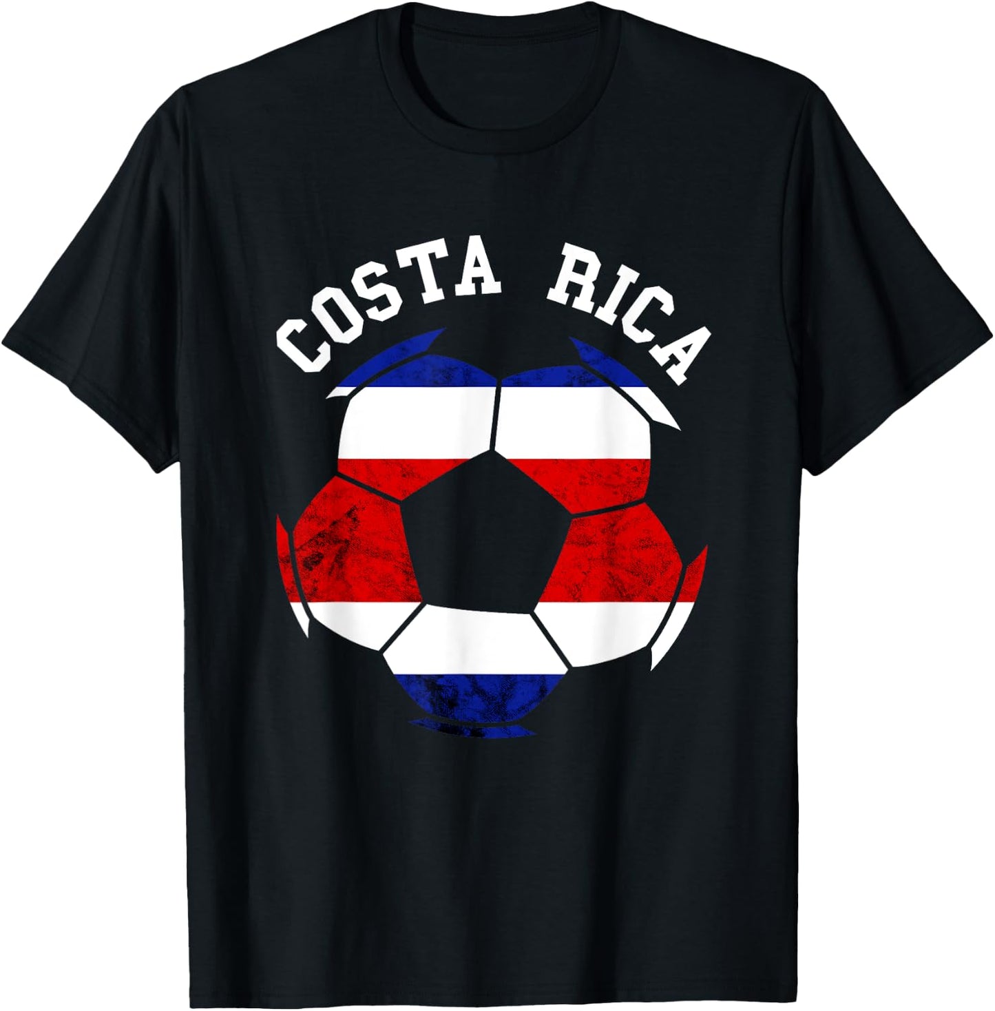 Costa Rica Ball Costa Rican Flag Costa Rica Soccer T-Shirt - T-Shirt | Black