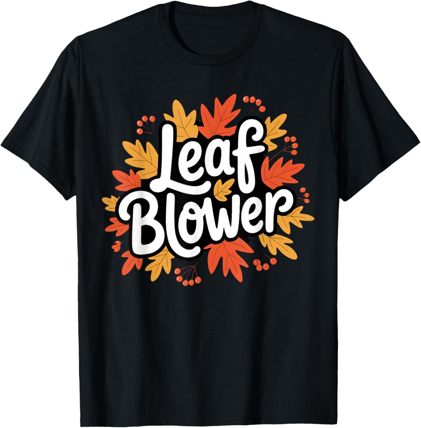Spooktacular Fall Leaf Blower Sucking Leaf Blowers Cozy T-Shirt - T-Shirt | Black