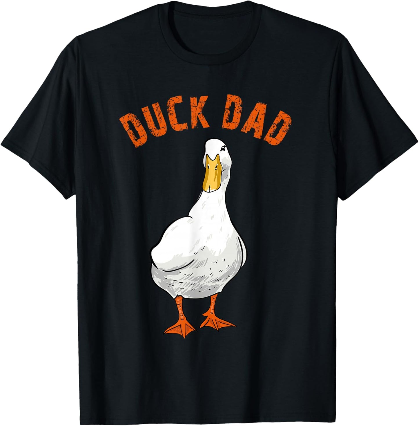 Cute Duck Dad Lover Illustration Gift Duck Owner Gifts T-Shirt - T-Shirt | Black