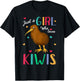Just A Girl Who Loves Kiwis Bird Shirt Kiwi Bird Gift T-Shirt - T-Shirt | Black