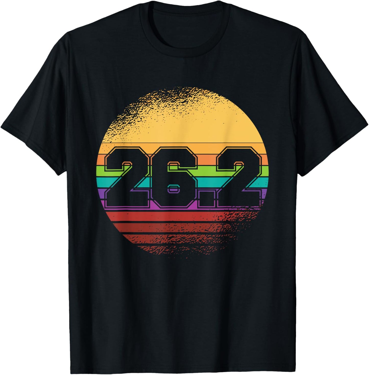 First Marathon 26.2 Marathoner Retro Runner T-Shirt - T-Shirt | Black