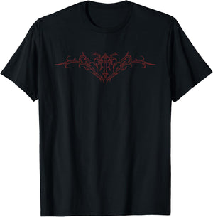 Y2K Egirl Eboy Alternatives Alt Mall Trad Goth Kreuz-Tattoo T-Shirt - T-Shirt | Black