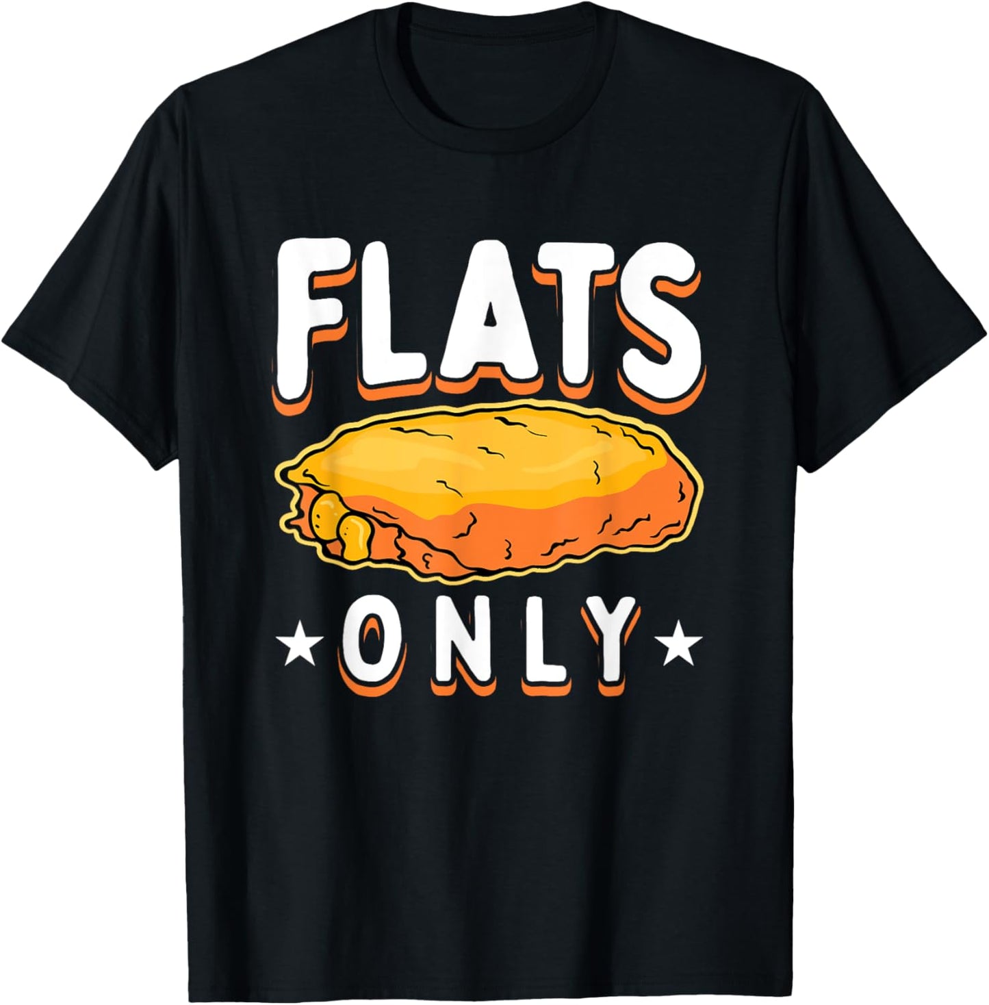 Flats Only Buffalo Wings T-Shirt - T-Shirt | Black