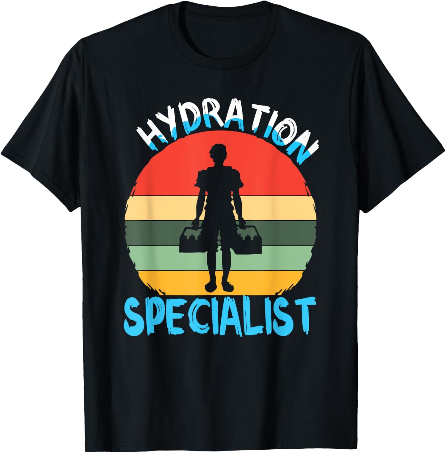 Hydration Specialist Team Manager Football Hydrated Waterboy T-Shirt - T-Shirt | Black