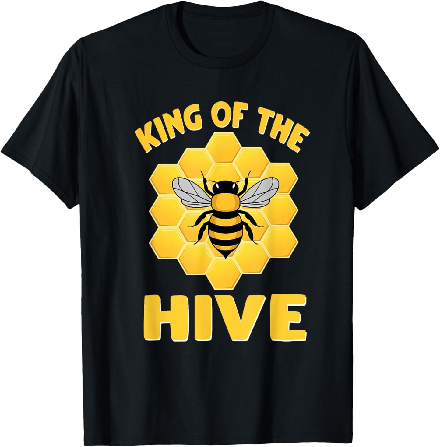 Funny King Of The Hive Matching Sweet Honey Beekeeper Lover T-Shirt - T-Shirt | Black