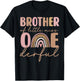 Brother of Little Miss Onederful First Birthday Boho Rainbow T-Shirt - T-Shirt | Black