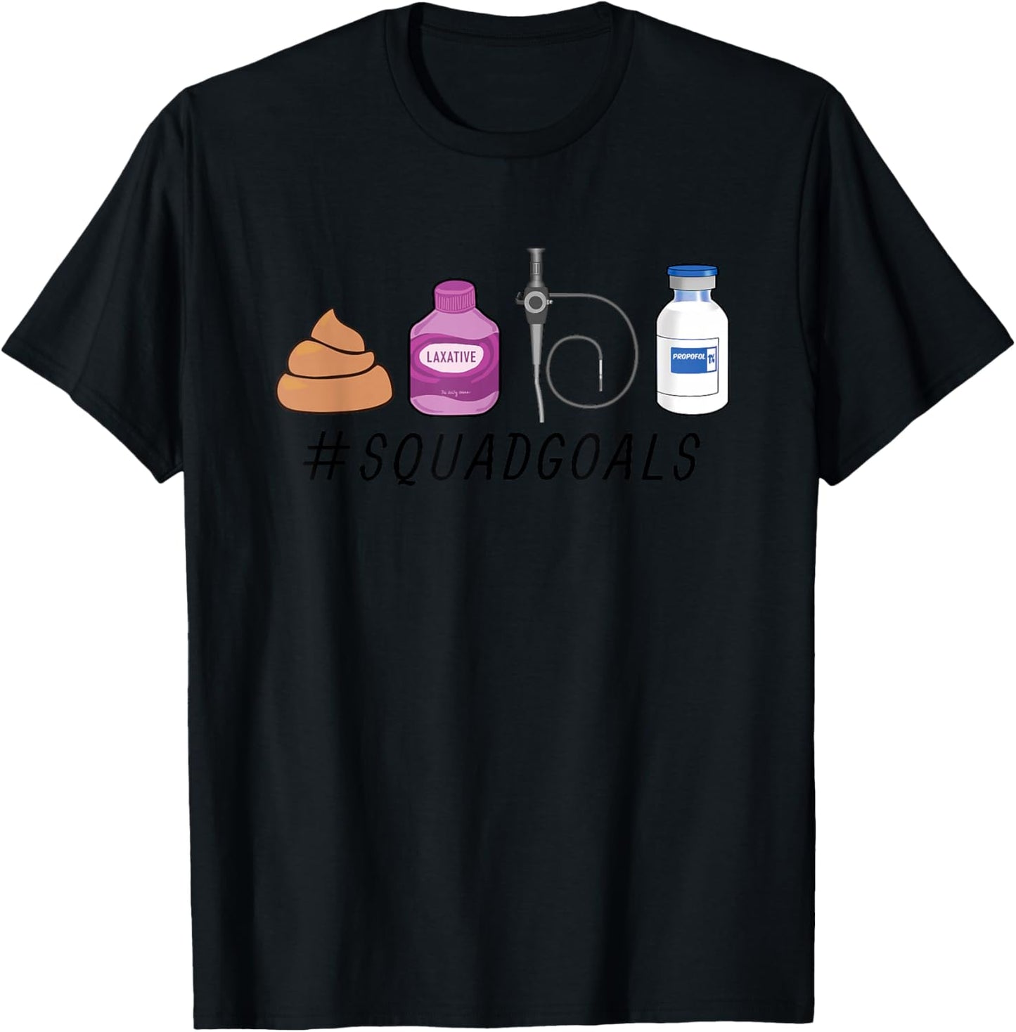GI Endo Squad Goals Funny GI Nurse Colonoscopy Endoscopy Rn T-Shirt - T-Shirt | Black