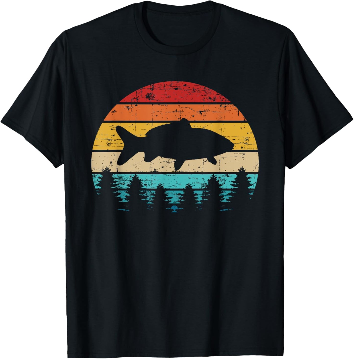 Carp fishing vintage retro T-Shirt - T-Shirt | Black