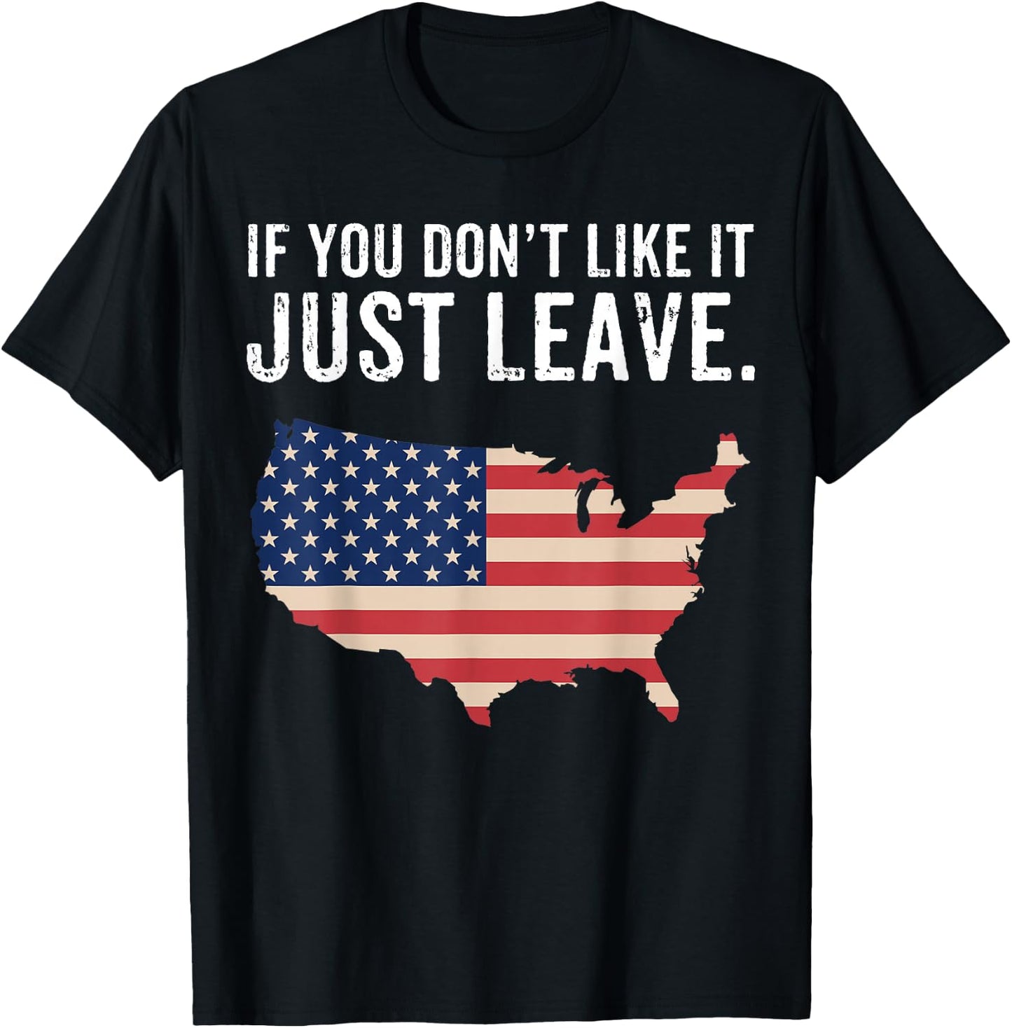Betsy Ross If You Don't Like It Just Leave Patriotic Flag Women Men T-Shirt - T-Shirt | Black