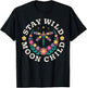 Stay Wild Moon Child Hippie Dragonfly Retro 70s Bug Insect T-Shirt - T-Shirt | Black