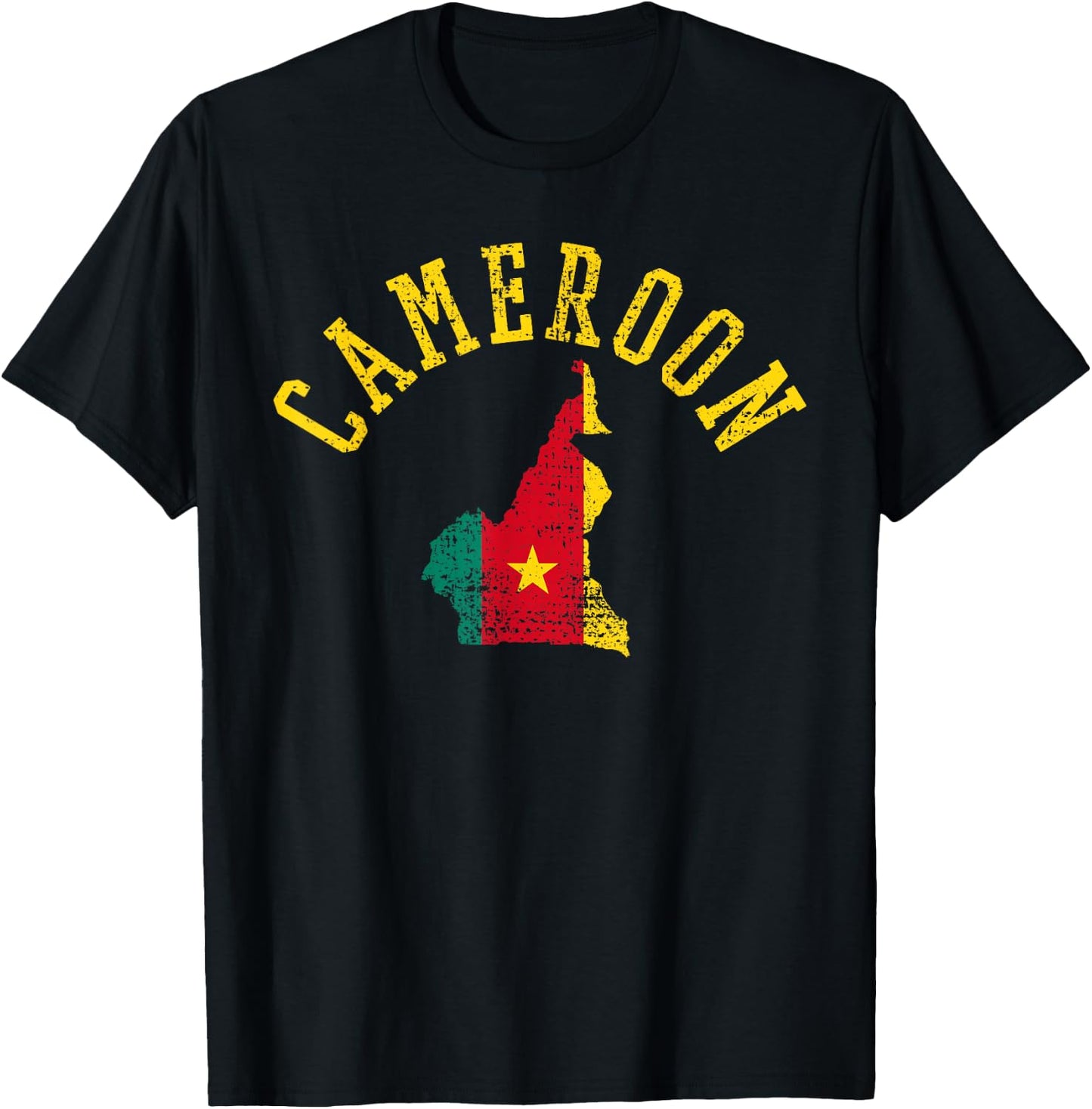 Cameroon National Country Flag Cameroonian Gift T-Shirt - T-Shirt | Black