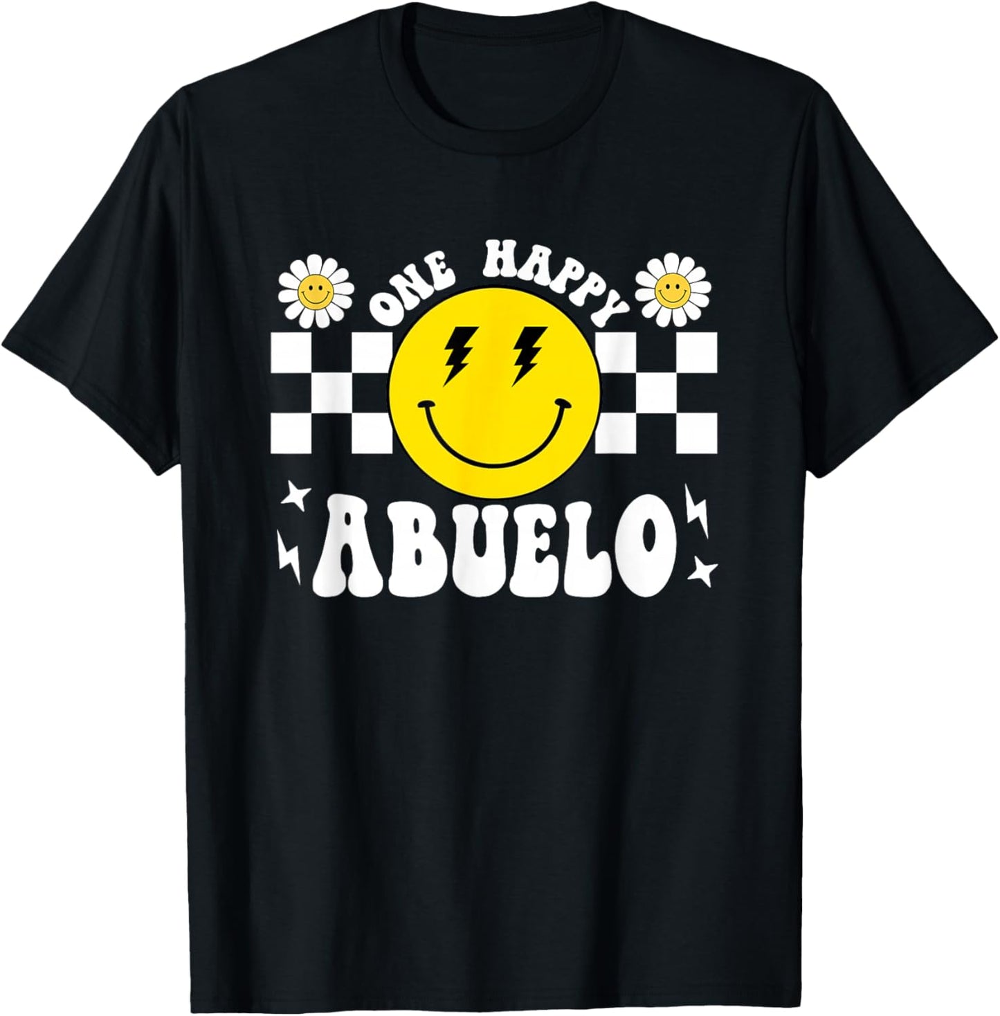 One Happy Dude Abuelo 1st Birthday Family Matching T-Shirt - T-Shirt | Black