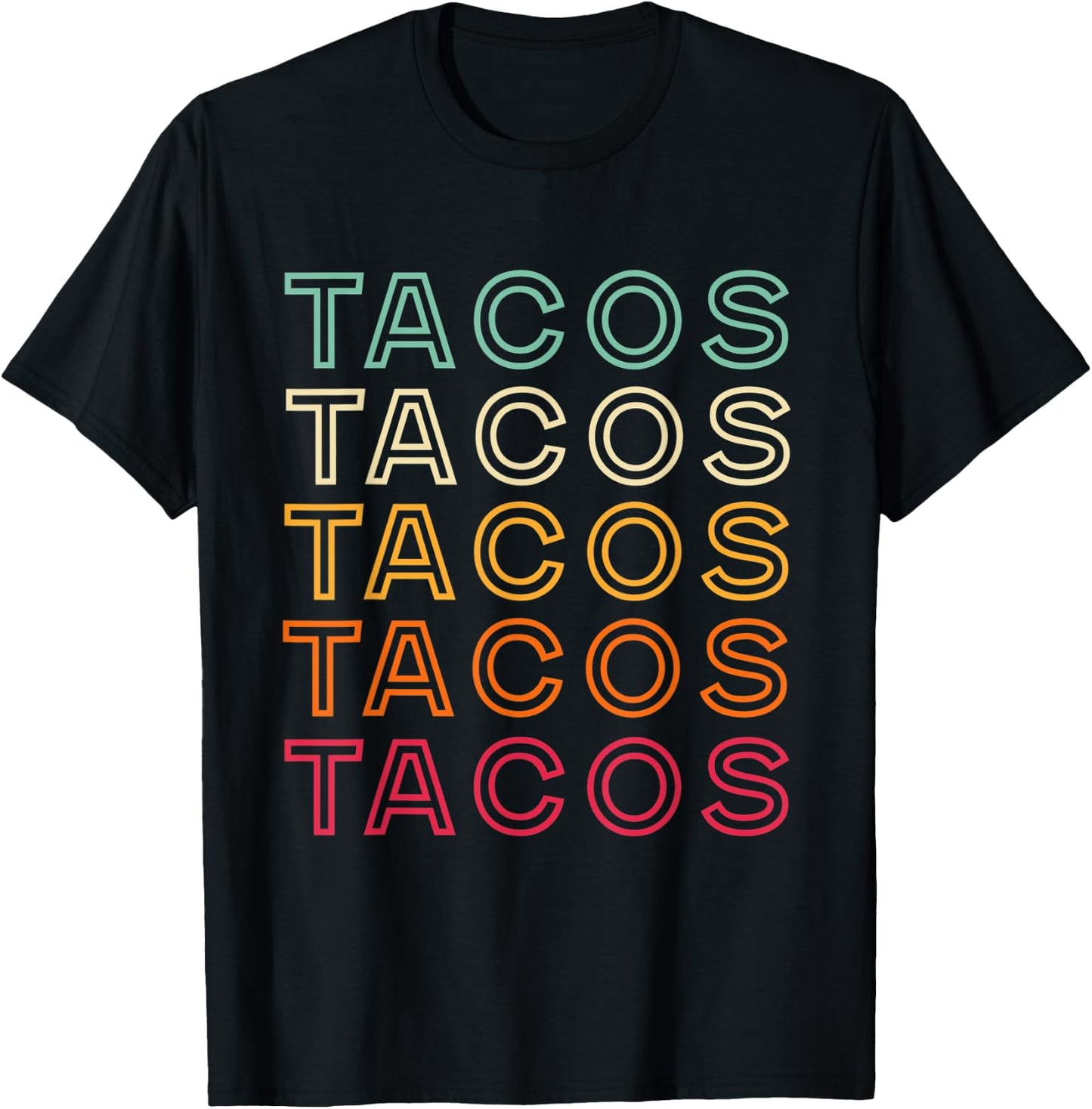 Retro Tacos Vintage Tacos T-Shirt - T-Shirt | Black