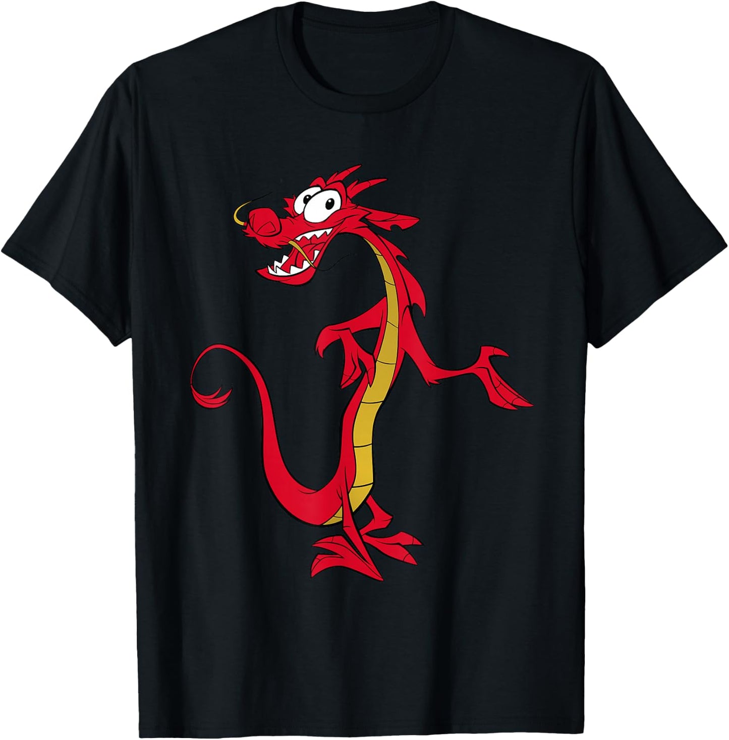 Disney Mulan Mushu Dragon T-Shirt - T-Shirt | Black