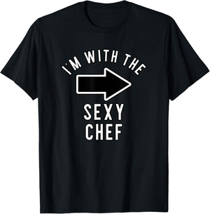 Couples Halloween Costume Shirts I'm with The Sexy Chef T-Shirt - T-Shirt | Black