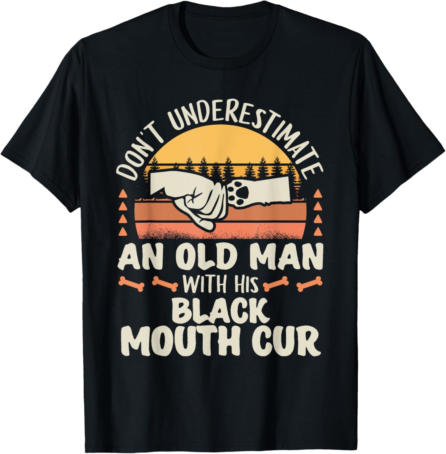 Black Mouth Cur Shirt Men Women Dog Mom Dog Lover T-Shirt - T-Shirt | Black