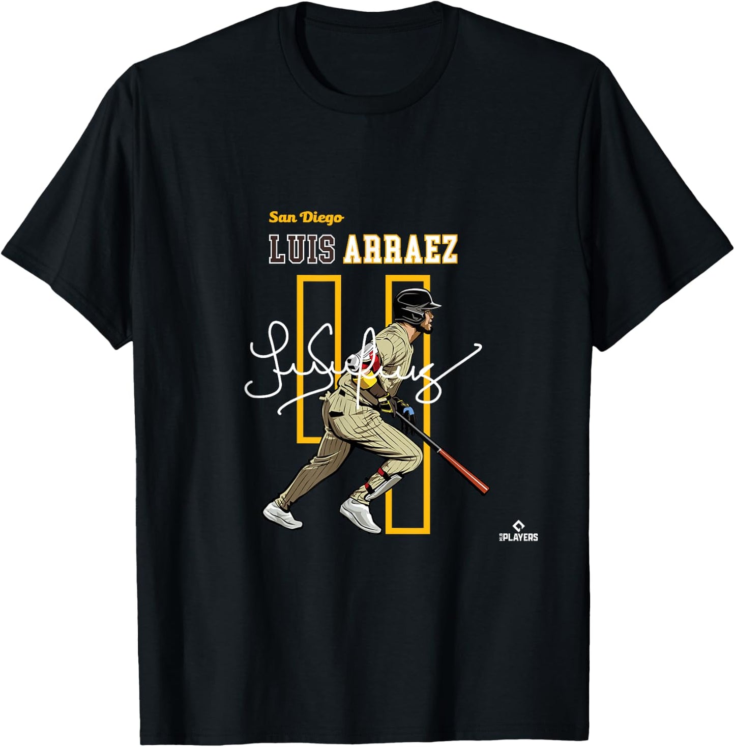 Luis Arraez | San Diego Baseball Players | MLBLAR3005 T-Shirt - T-Shirt | Black