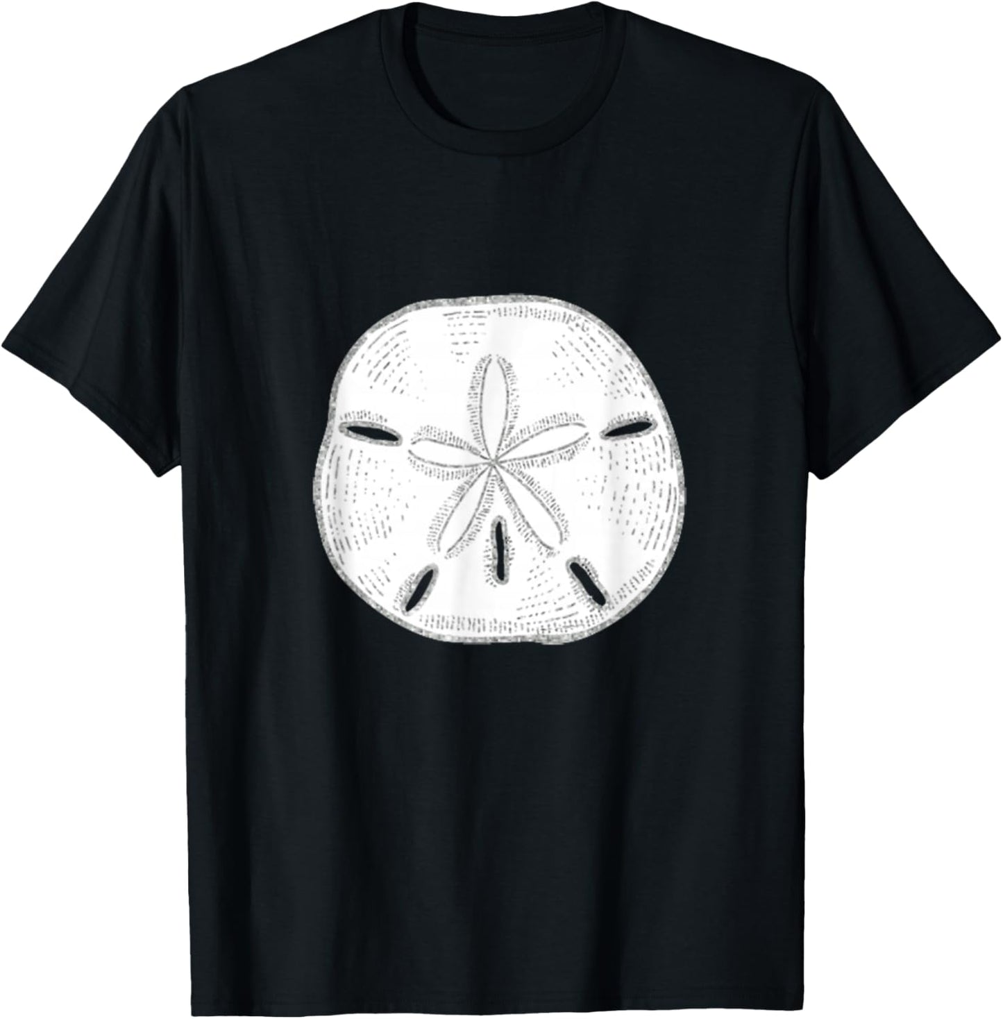 Sea Shells and Silver Sand Dollar T-Shirt - T-Shirt | Black