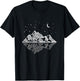 Minimal mountains geometry outdoor and nature lover T-Shirt - T-Shirt | Black