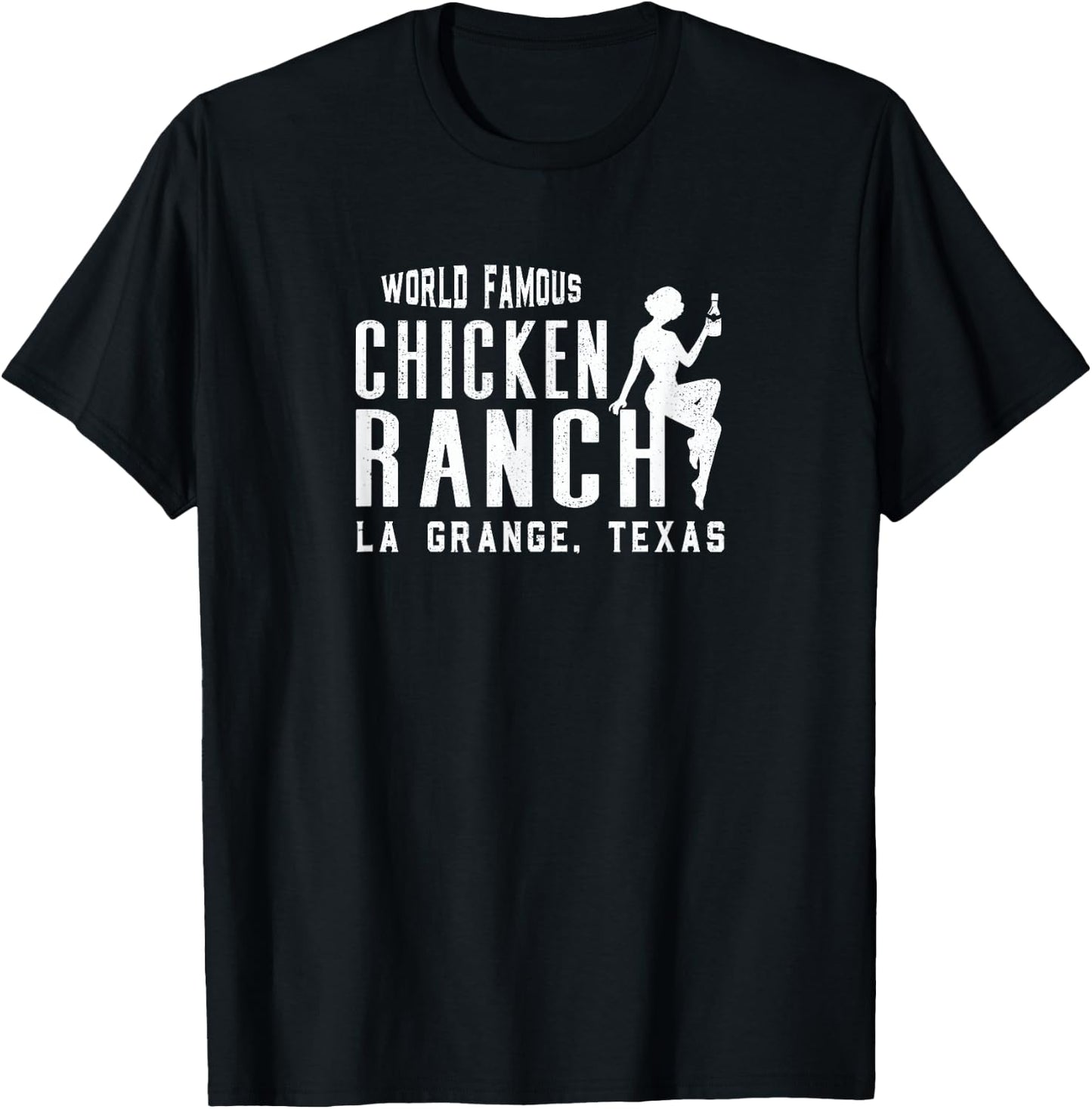 Chicken Ranch La Grange Texas T-Shirt - T-Shirt | Black
