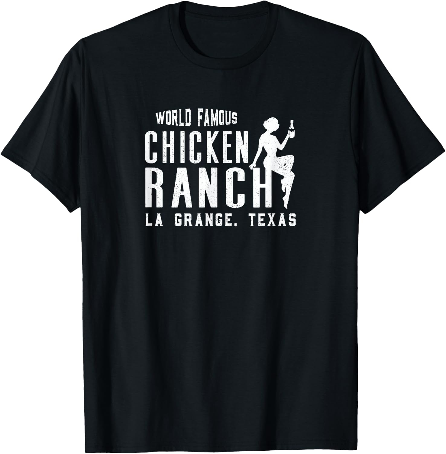 Chicken Ranch La Grange Texas T-Shirt - T-Shirt | Black