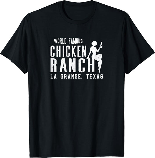 Chicken Ranch La Grange Texas T-Shirt - T-Shirt | Black