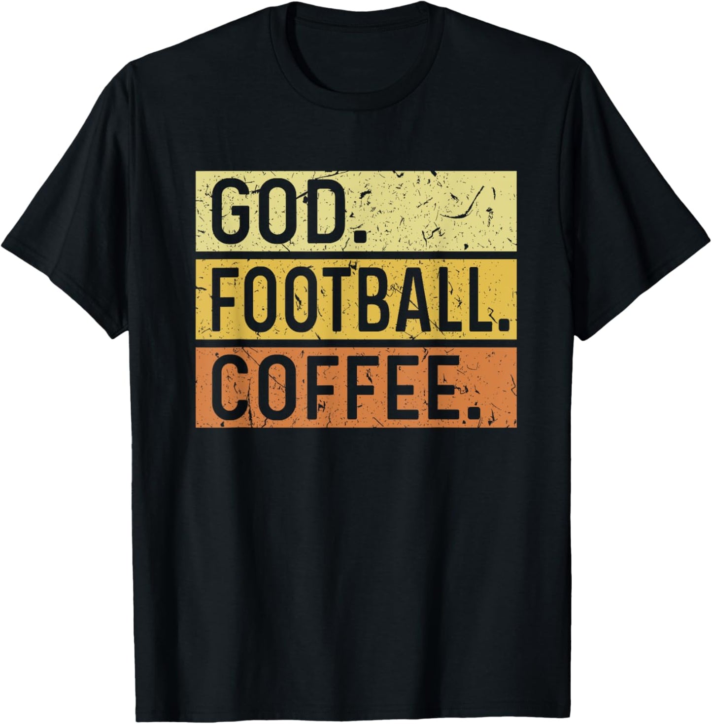 God Football Coffee Jesus Touchdown Football Player T-Shirt - T-Shirt | Black