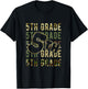 Camo Team 5th Grade Squad Back To School Teacher Kids Boys T-Shirt - T-Shirt | Black