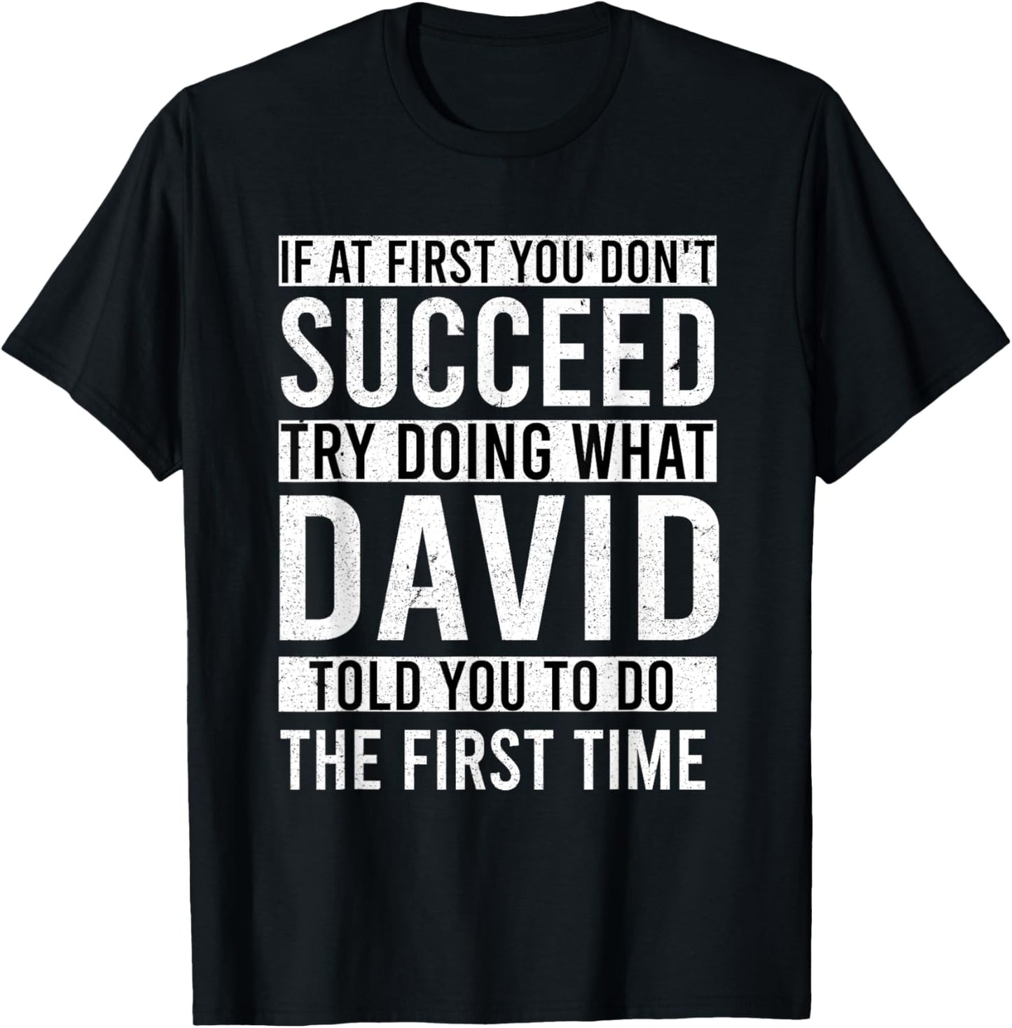 DAVID Gifts Name Personalized Birthday Presents Funny Joke T-Shirt - T-Shirt | Black