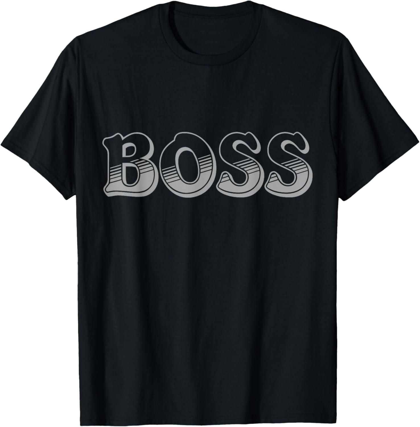 Shirt That Says Boss Text Costume Gift Women Men Kid T-Shirt - T-Shirt | Black