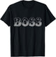 Shirt That Says Boss Text Costume Gift Women Men Kid T-Shirt - T-Shirt | Black