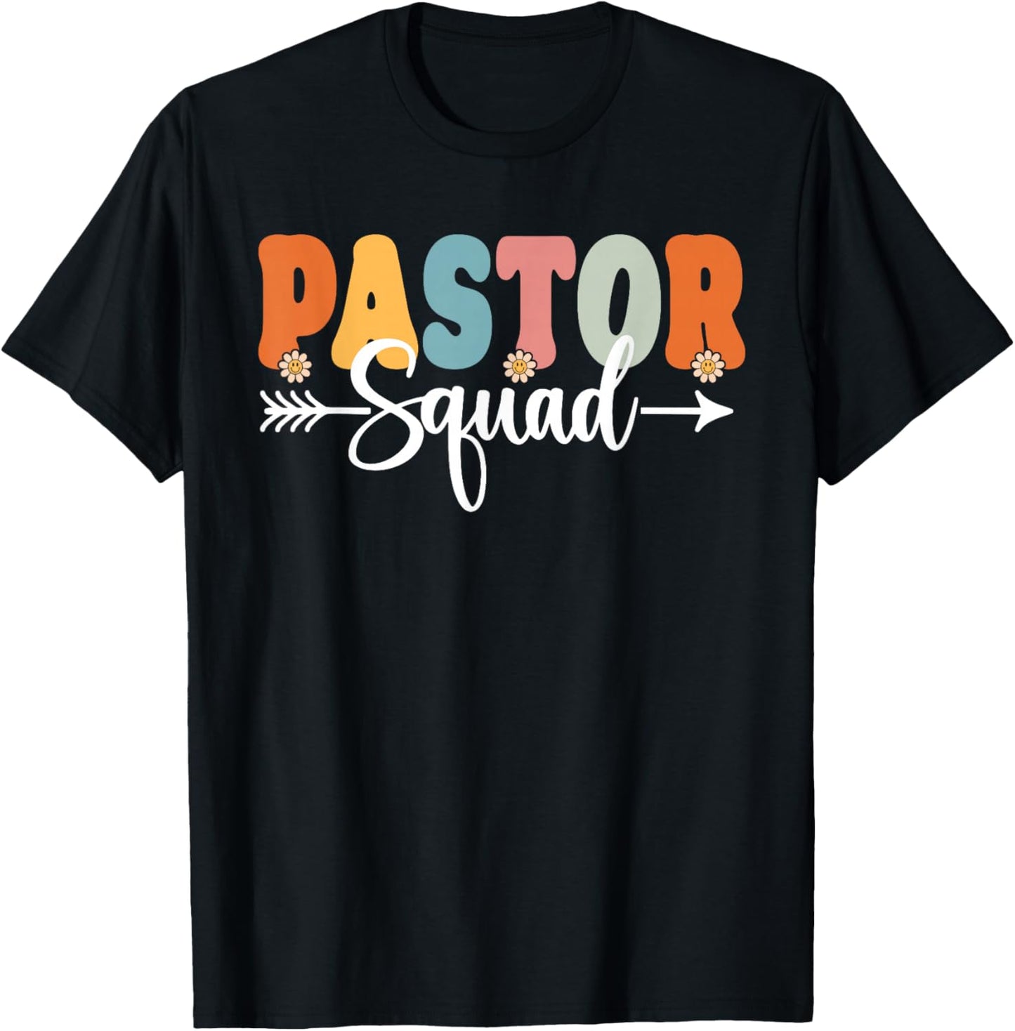 Pastor Squad Back To School Teachers Students Pastor Crew T-Shirt - T-Shirt | Black